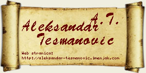 Aleksandar Tešmanović vizit kartica